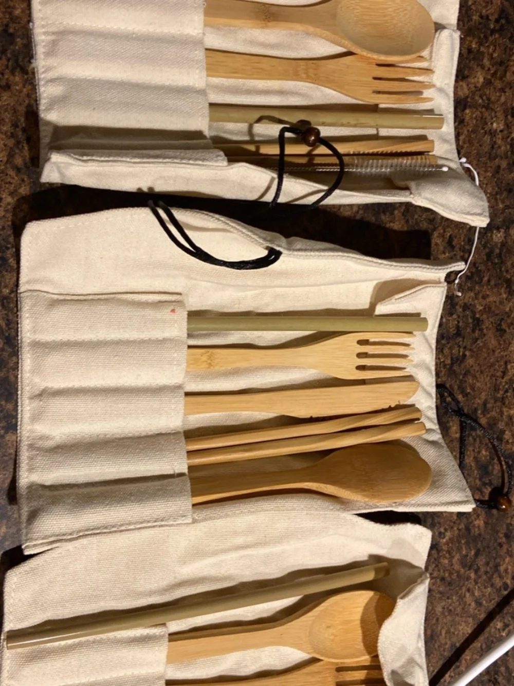 8 sets of Bamboo utensils